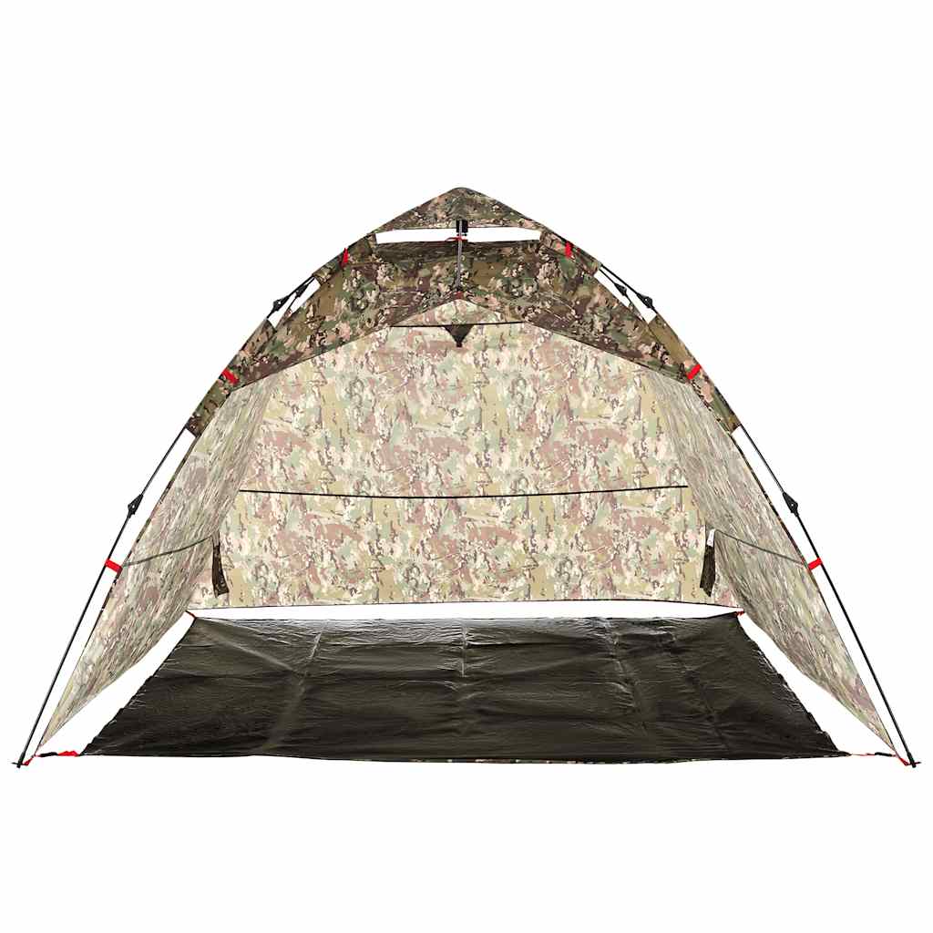 vidaXL Fishing Tent 4-Person Camouflage Quick Release - Green