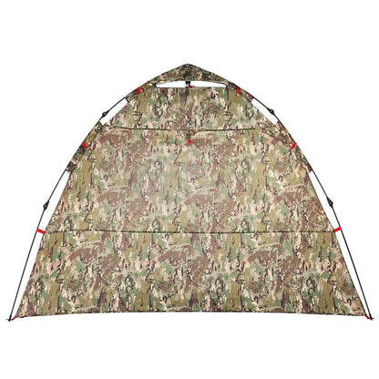 vidaXL Fishing Tent 4-Person Camouflage Quick Release - Green