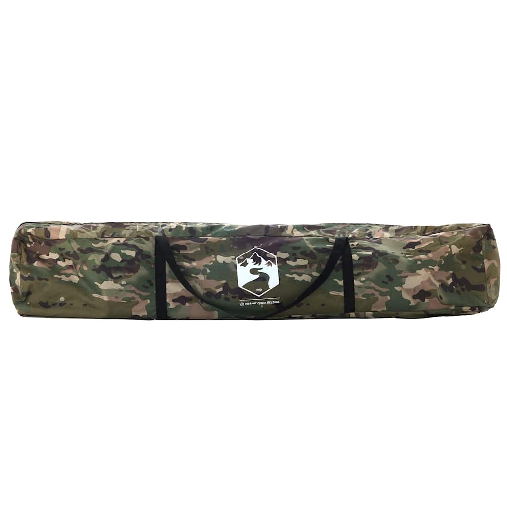 vidaXL Fishing Tent 4-Person Camouflage Quick Release - Green