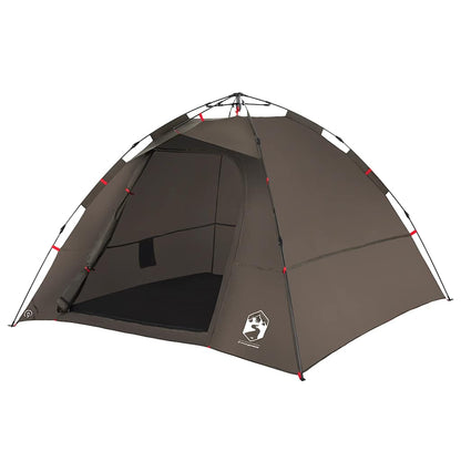 vidaXL Fishing Tent 4-Person Brown Quick Release - 36624
