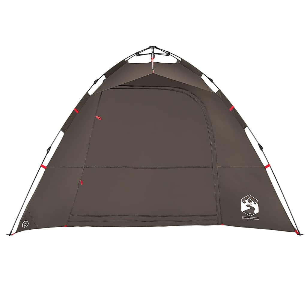 vidaXL Fishing Tent 4-Person Brown Quick Release - 36624
