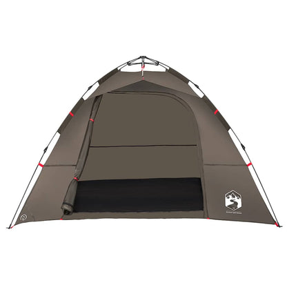 vidaXL Fishing Tent 4-Person Brown Quick Release - 36624