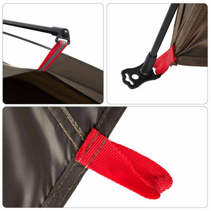 vidaXL Fishing Tent 4-Person Brown Quick Release - 36624