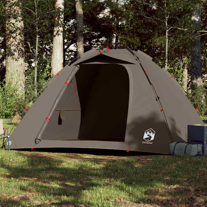 vidaXL Fishing Tent 4-Person Brown Quick Release - 36624