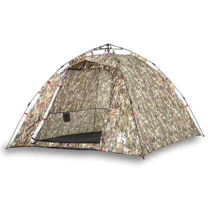 vidaXL Fishing Tent 4-Person Camouflage Quick Release - Green - 36625