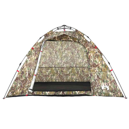 vidaXL Fishing Tent 4-Person Camouflage Quick Release - Green - 36625