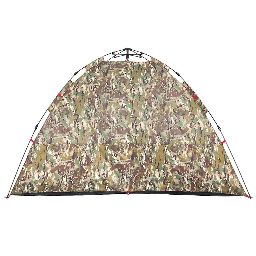 vidaXL Fishing Tent 4-Person Camouflage Quick Release - Green - 36625