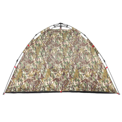 vidaXL Fishing Tent 4-Person Camouflage Quick Release - Green - 36625