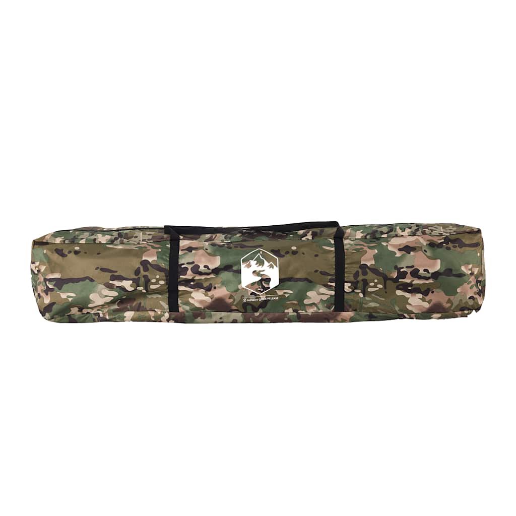 vidaXL Fishing Tent 4-Person Camouflage Quick Release - Green - 36625