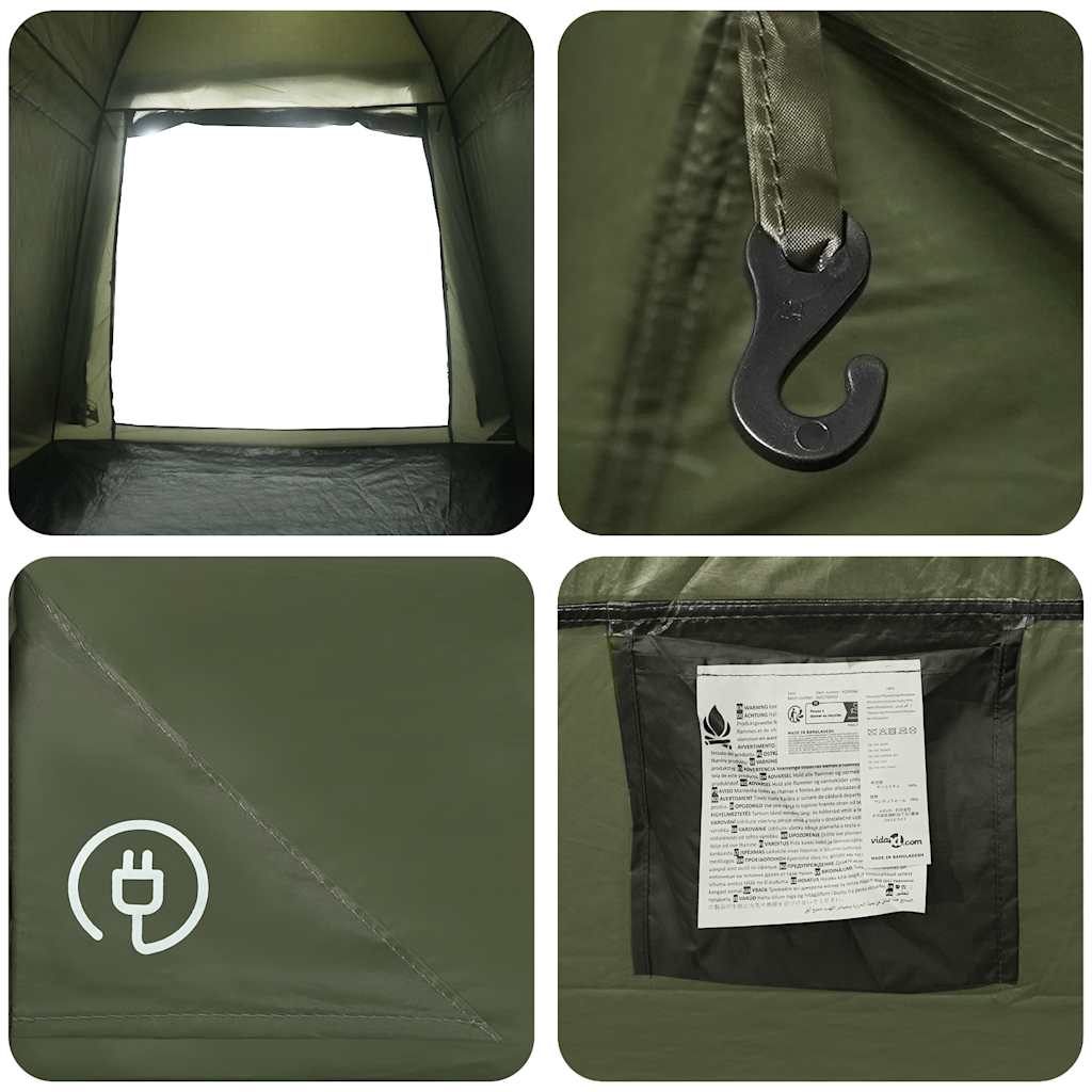 vidaXL Fishing Tent 4-Person Olive Green Quick Release - 36634