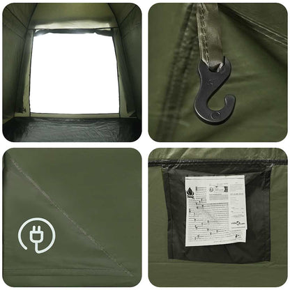 vidaXL Fishing Tent 4-Person Olive Green Quick Release - 36634