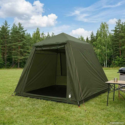 vidaXL Fishing Tent 4-Person Olive Green Quick Release - 36634