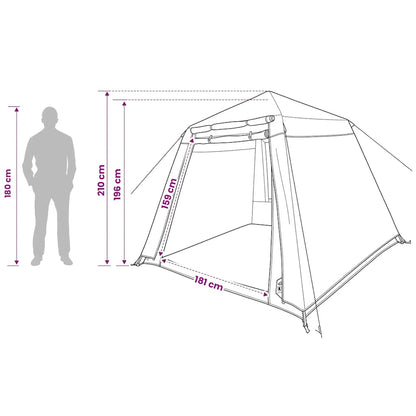 vidaXL Fishing Tent 4-Person Brown Quick Release - 36635