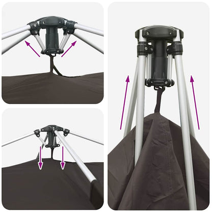 vidaXL Fishing Tent 4-Person Brown Quick Release - 36635