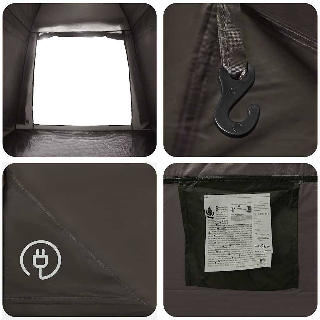 vidaXL Fishing Tent 4-Person Brown Quick Release - 36635