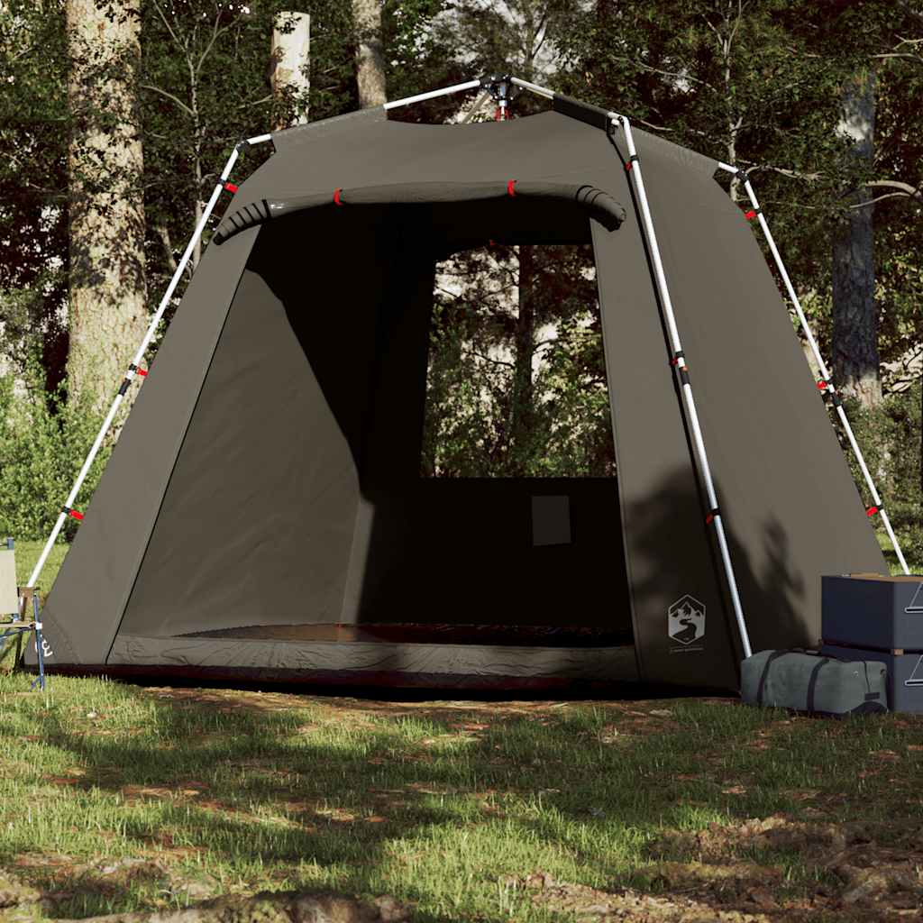 vidaXL Fishing Tent 4-Person Brown Quick Release - 36635