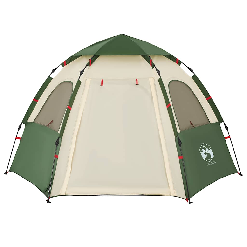 vidaXL Camping Tent Cabin 4-Person Green Quick Release - 260 x 217 x 150 cm