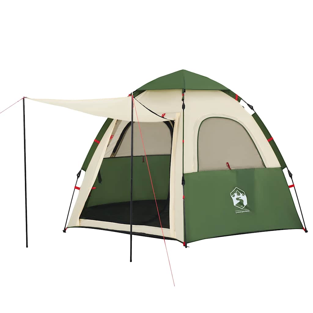 vidaXL Camping Tent Cabin 4-Person Green Quick Release - 260 x 217 x 150 cm