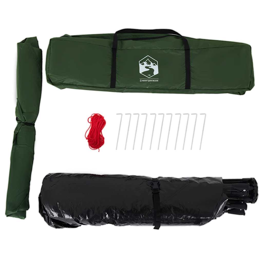 vidaXL Camping Tent Cabin 4-Person Green Quick Release - 260 x 217 x 150 cm