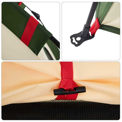 vidaXL Camping Tent Cabin 4-Person Green Quick Release - 260 x 217 x 150 cm