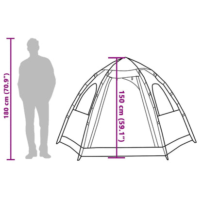 vidaXL Camping Tent Cabin 4-Person Blue Quick Release - 260 x 217 x 150 cm