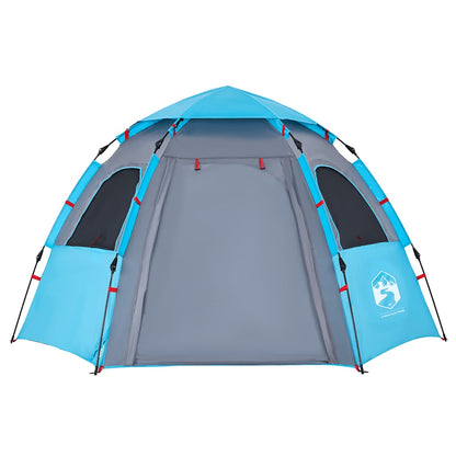 vidaXL Camping Tent Cabin 4-Person Blue Quick Release - 260 x 217 x 150 cm