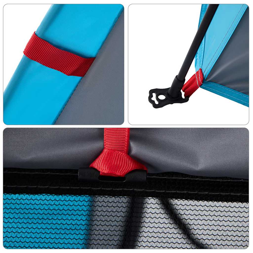 vidaXL Camping Tent Cabin 4-Person Blue Quick Release - 260 x 217 x 150 cm