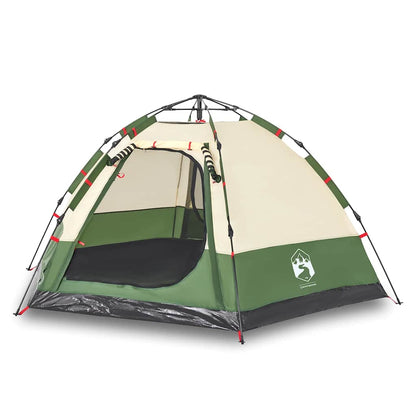 vidaXL Camping Tent Cabin 4-Person Green Quick Release - 273 x 273 x 129 cm