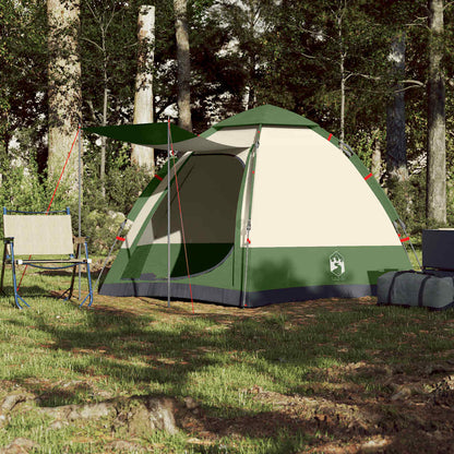 vidaXL Camping Tent Cabin 4-Person Green Quick Release - 273 x 273 x 129 cm