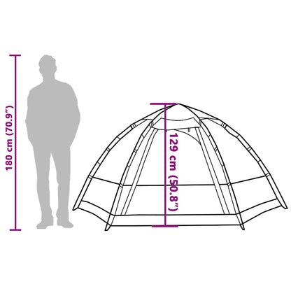 vidaXL Camping Tent Cabin 4-Person Green Quick Release - 273 x 273 x 129 cm