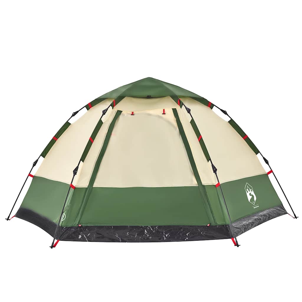 vidaXL Camping Tent Cabin 4-Person Green Quick Release - 273 x 273 x 129 cm