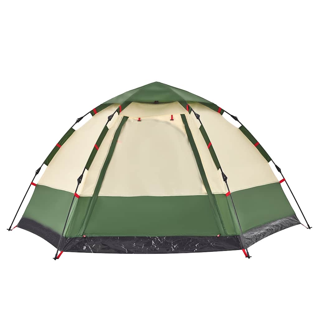 vidaXL Camping Tent Cabin 4-Person Green Quick Release - 273 x 273 x 129 cm