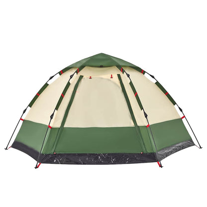 vidaXL Camping Tent Cabin 4-Person Green Quick Release - 273 x 273 x 129 cm