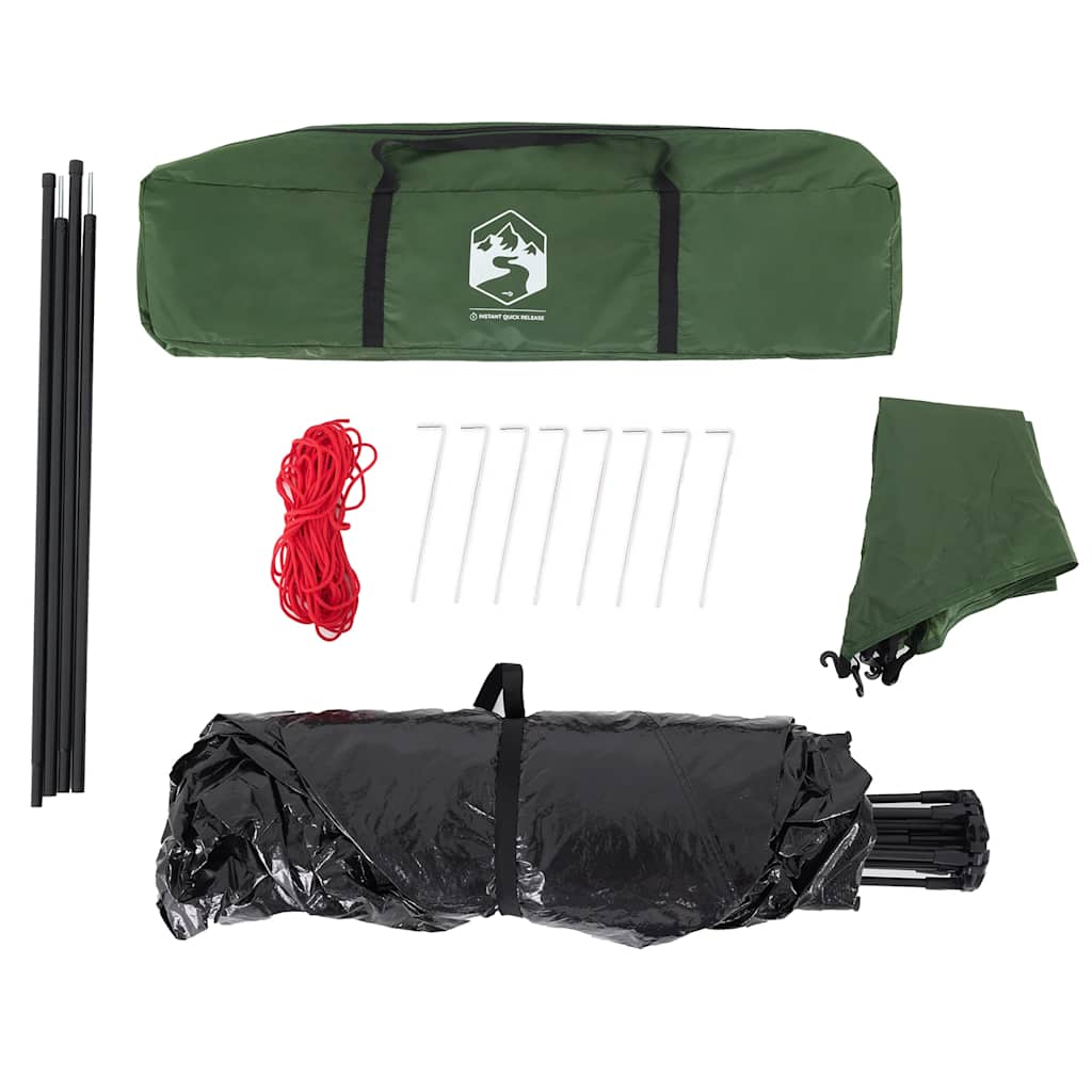 vidaXL Camping Tent Cabin 4-Person Green Quick Release - 273 x 273 x 129 cm