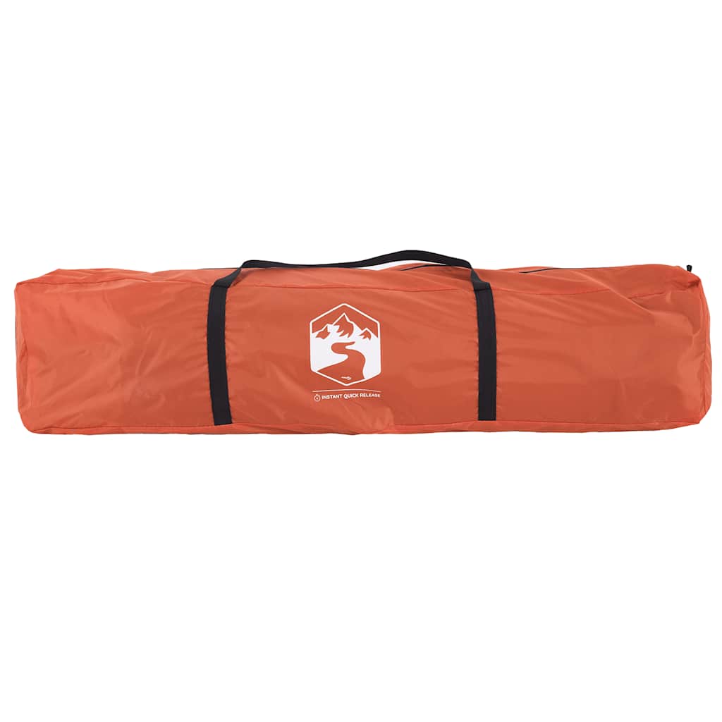 vidaXL Camping Tent Cabin 4-Person Grey and Orange Quick Release - 273 x 273 x 129 cm