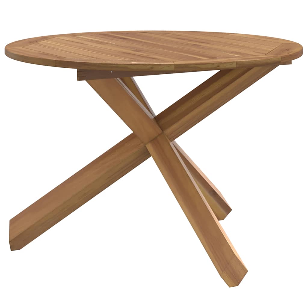 vidaXL Garden Table Ø109x74 cm Solid Wood Teak - Brown