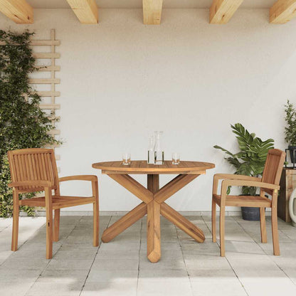 vidaXL Garden Table Ø109x74 cm Solid Wood Teak - Brown