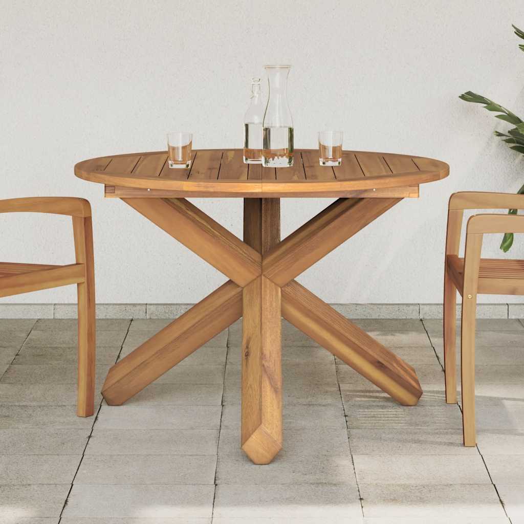 vidaXL Garden Table Ø109x74 cm Solid Wood Teak - Brown