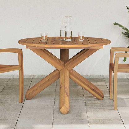 vidaXL Garden Table Ø109x74 cm Solid Wood Teak - Brown