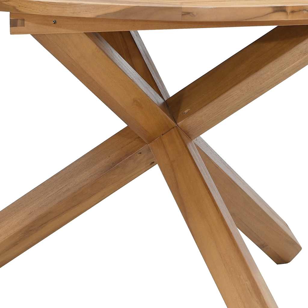 vidaXL Garden Table Ø109x74 cm Solid Wood Teak - Brown