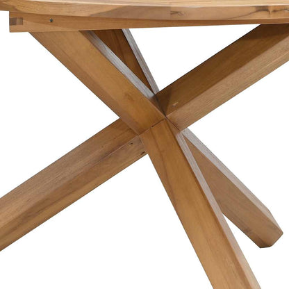 vidaXL Garden Table Ø109x74 cm Solid Wood Teak - Brown
