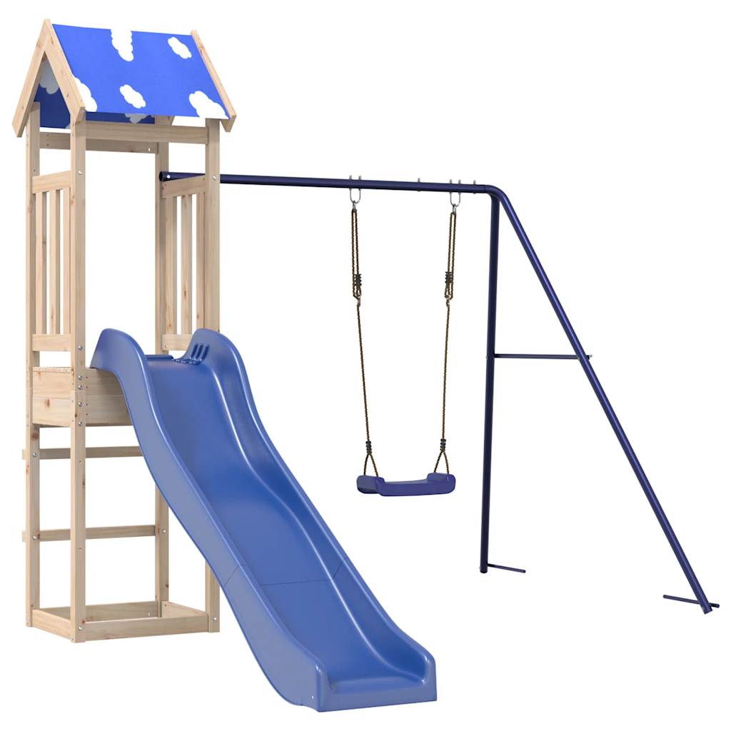 vidaXL Outdoor Playset Solid Wood Pine - Brown - 33248