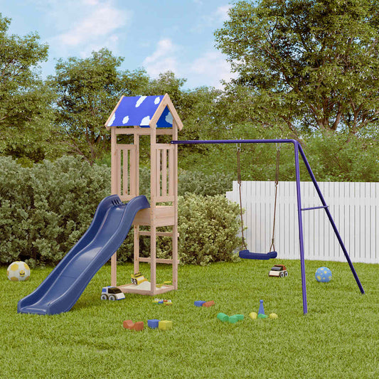 vidaXL Outdoor Playset Solid Wood Pine - Brown - 33248