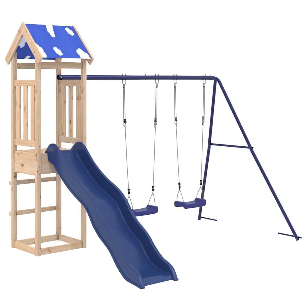 vidaXL Outdoor Playset Solid Wood Pine - Brown - 33249