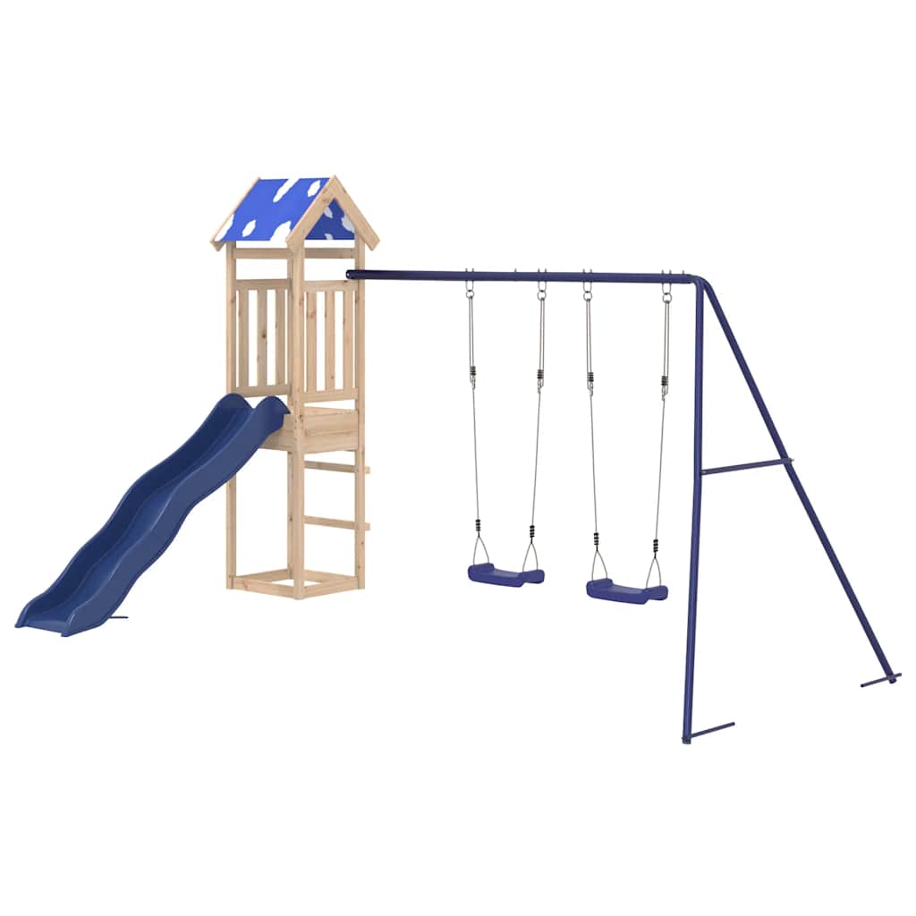 vidaXL Outdoor Playset Solid Wood Pine - Brown - 33249
