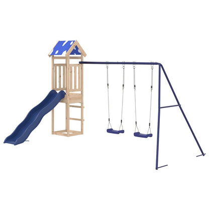 vidaXL Outdoor Playset Solid Wood Pine - Brown - 33249