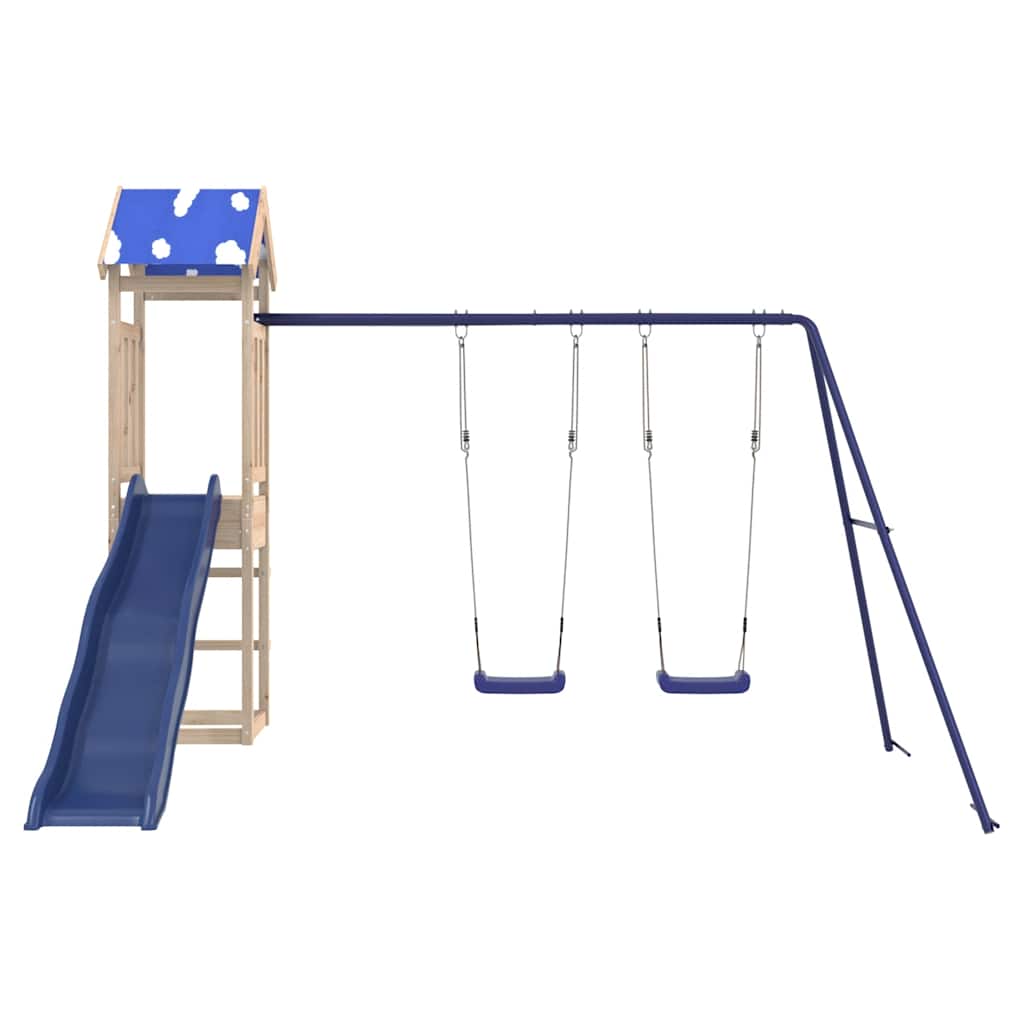 vidaXL Outdoor Playset Solid Wood Pine - Brown - 33249