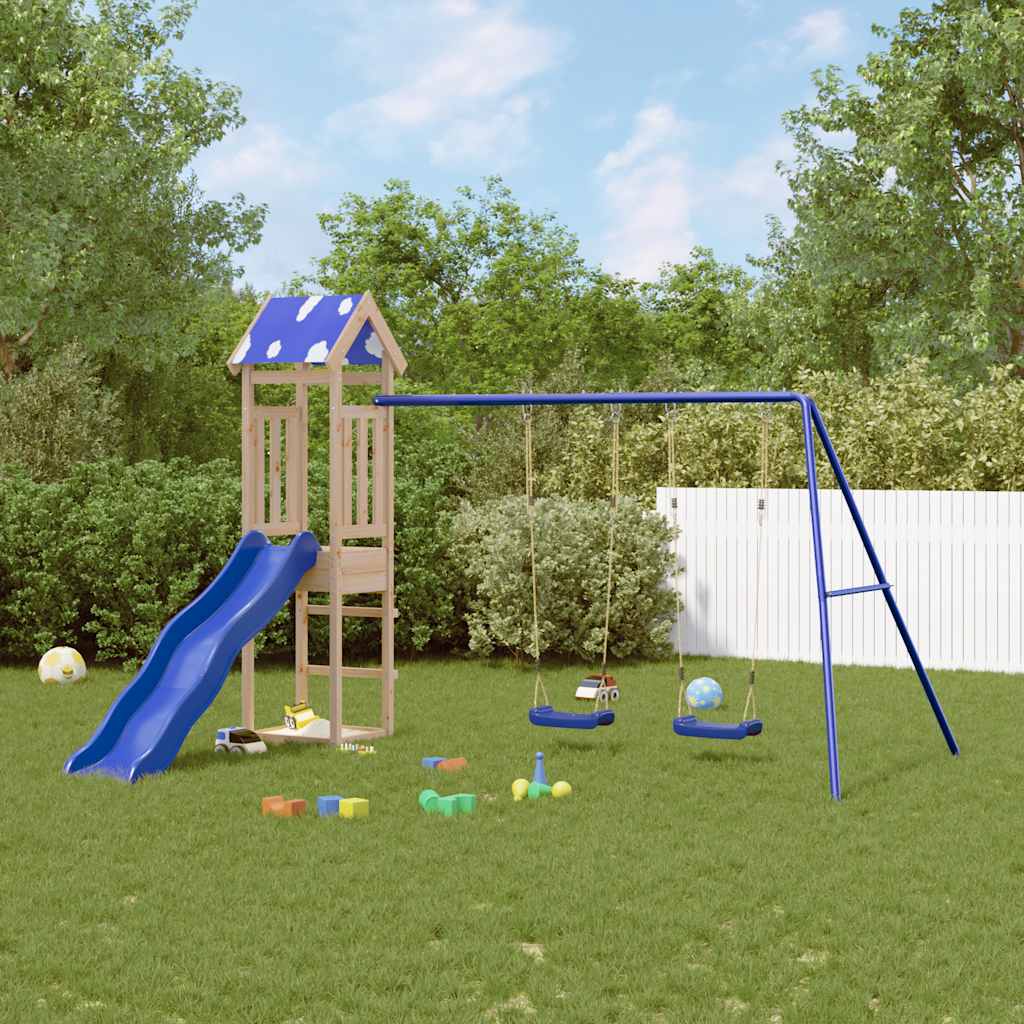 vidaXL Outdoor Playset Solid Wood Pine - Brown - 33249