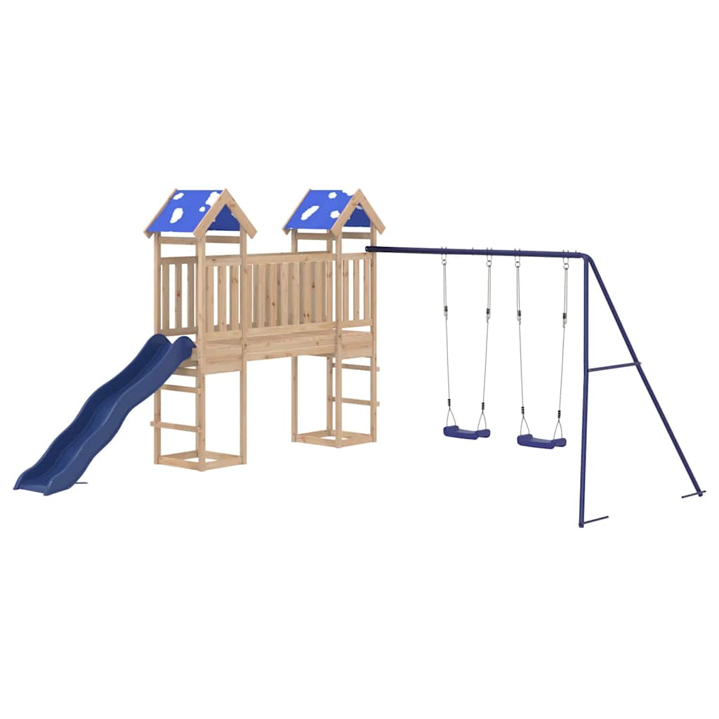 vidaXL Outdoor Playset Solid Wood Pine - Brown - 33251