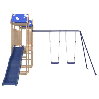 vidaXL Outdoor Playset Solid Wood Pine - Brown - 33251